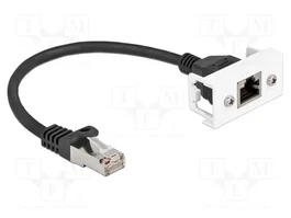 DeLOCK Cable de extensión de red Cat.6A S/FTP RJ45 macho a RJ45 hembra 25 cm
