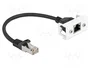 DeLOCK Cable de extensión de red Cat.6A S/FTP RJ45 macho a RJ45 hembra 25 cm