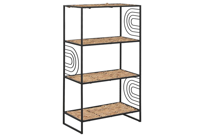 DKD Home Decor Estanteria Balines Negro Natural 50 x 25 x 88 cm