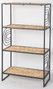 DKD Home Decor Estanteria Balines Negro Natural 50 x 25 x 88 cm