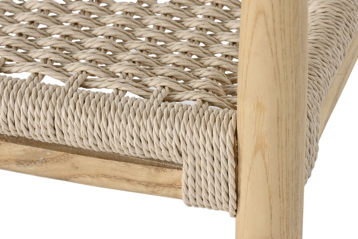DKD Home Decor Silla Olmo Fibra Marrón Claro