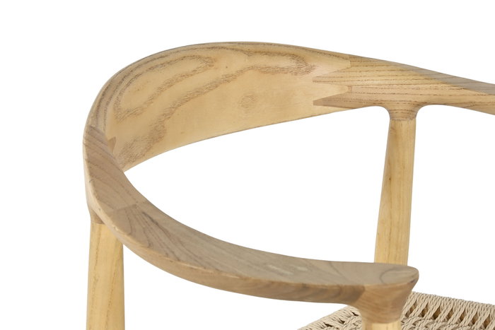 DKD Home Decor Silla Olmo Fibra Marrón Claro