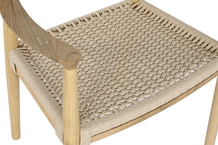 DKD Home Decor Silla Olmo Fibra Marrón Claro