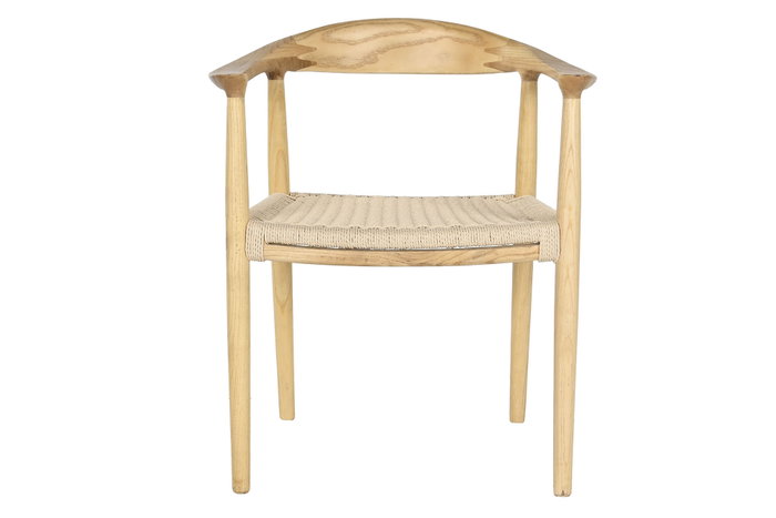 DKD Home Decor Silla Olmo Fibra Marrón Claro