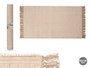 Giftdecor Alfombra Artesanal Beige Natural 140 x 80 cm Poliéster Algodón (Set de 6)