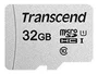 Transcend Tarjeta microSDHC 300S de 32 GB Plata