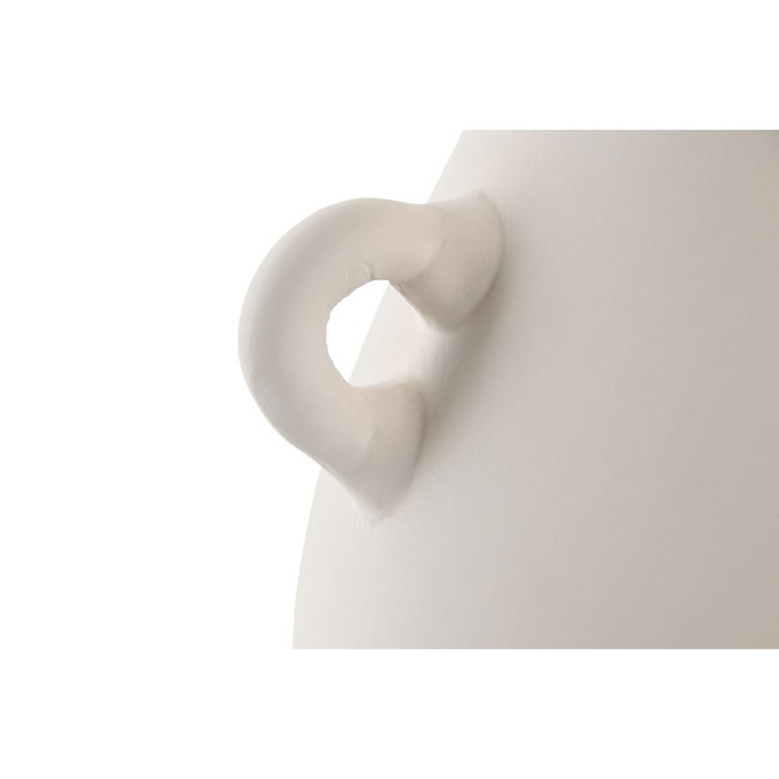 DKD Home Decor Jarrón de Terracota Artesanal con Asas, Crudo