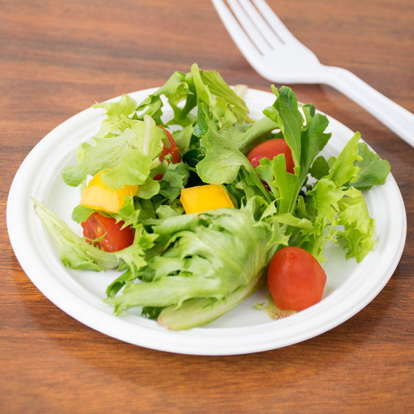 Algon Set 100 Platos Redondos Plástico Ecológico 17 cm (10 Unidades)