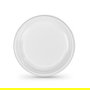 Algon Set 100 Platos Redondos Plástico Ecológico 17 cm (10 Unidades)