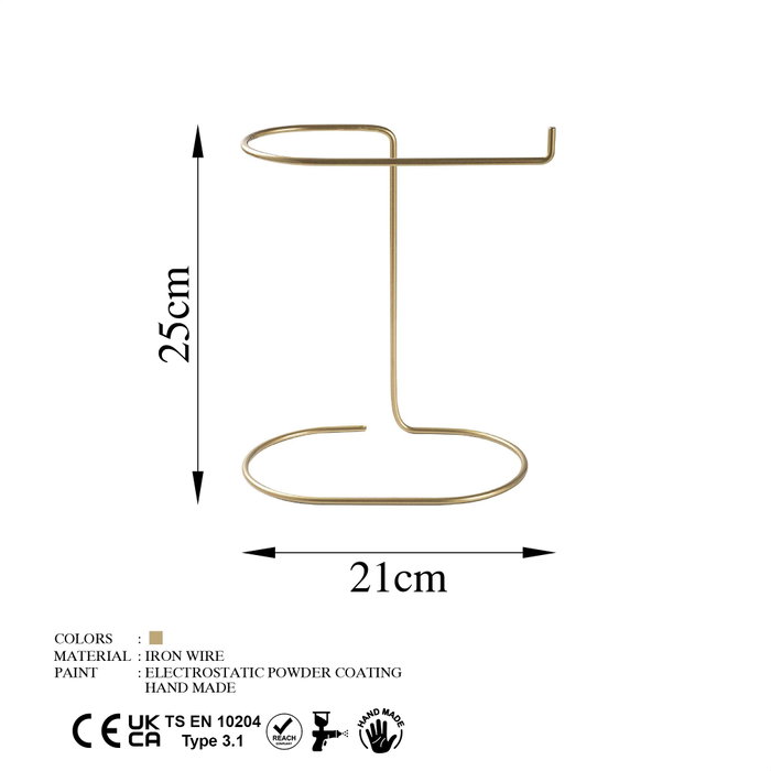 Aberto Design TK-002 Organizador de Joyero de Metal Color Oro 21x25x14 cm Aberto Design TK-002 Organizador de Joyero de Metal Color Oro 21x25x14 cm