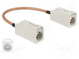 DeLOCK 89674 Cable de antena coaxial FAKRA B hembra a FAKRA B hembra RG-316 0,15 m