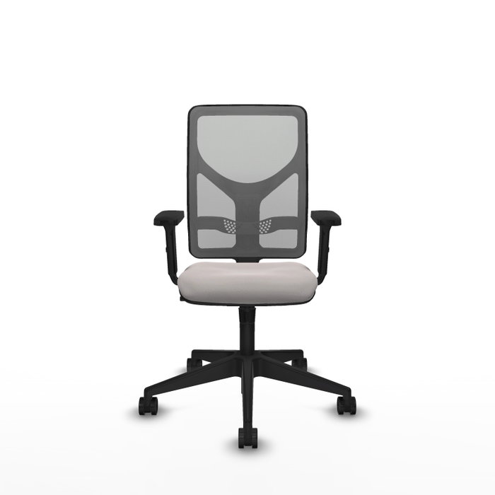 PIQUERAS Y CRESPO Silla de oficina Motilla con mecanismo Sincro, Blanco y Gris