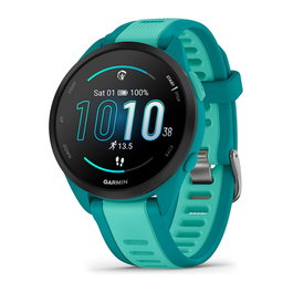 Garmin Forerunner 165 Music Reloj Inteligente GPS con Pantalla AMOLED Táctil 3.05 cm, Resisten al Agua 5 ATM, 4 GB, Monitor Cardíaco, para Correr y Natación, Color Turquesa