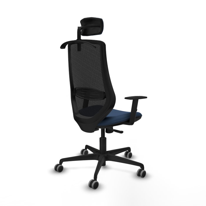 PIQUERAS Y CRESPO Silla de oficina Mardos con mecanismo Sincro, Azul marino y Negro