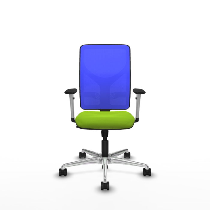 PIQUERAS Y CRESPO Silla de oficina Motilla con mecanismo Sincro, Pistacho y Azul