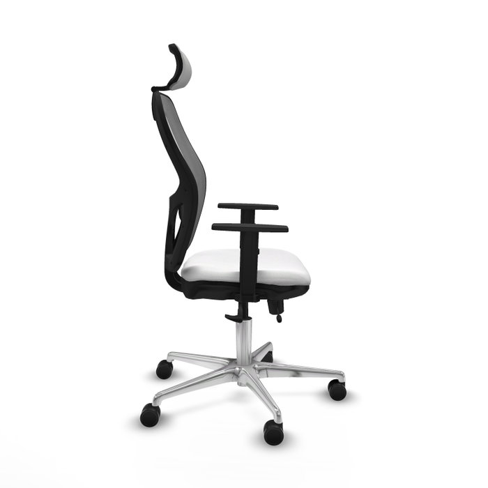 PIQUERAS Y CRESPO Silla de oficina Jorquera con mecanismo Sincro/Traslack, Blanco y Gris