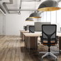 PIQUERAS Y CRESPO Silla de oficina Motilla con mecanismo Sincro, Marrón y Gris