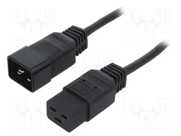 GEMBIRD Cable de alimentación H05VV-F IEC C19 a IEC C20 3x1,5mm2 1,5m