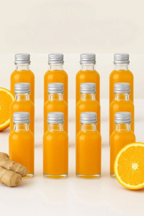 Hermia Tu-30Ccgumus12Lı Juego de Botellas de Vidrio 12 Piezas 30 ml Transparente y Plateado Hermia Tu-30Ccgumus12Lı Juego de Botellas de Vidrio 12 Piezas 30 ml Transparente y Plateado