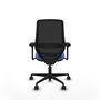 PIQUERAS Y CRESPO Silla de oficina Mardos con mecanismo Sincro/Traslack Azul claro y Negro