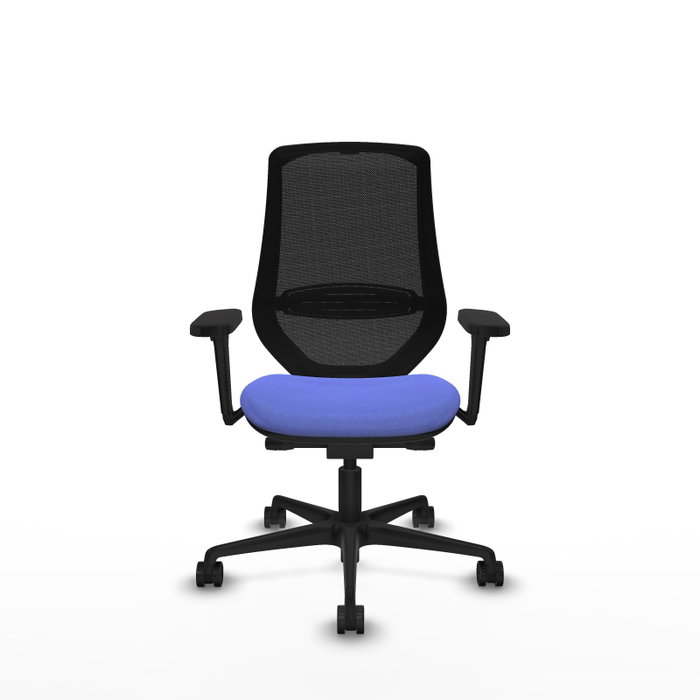 PIQUERAS Y CRESPO Silla de oficina Mardos con mecanismo Sincro/Traslack Azul claro y Negro