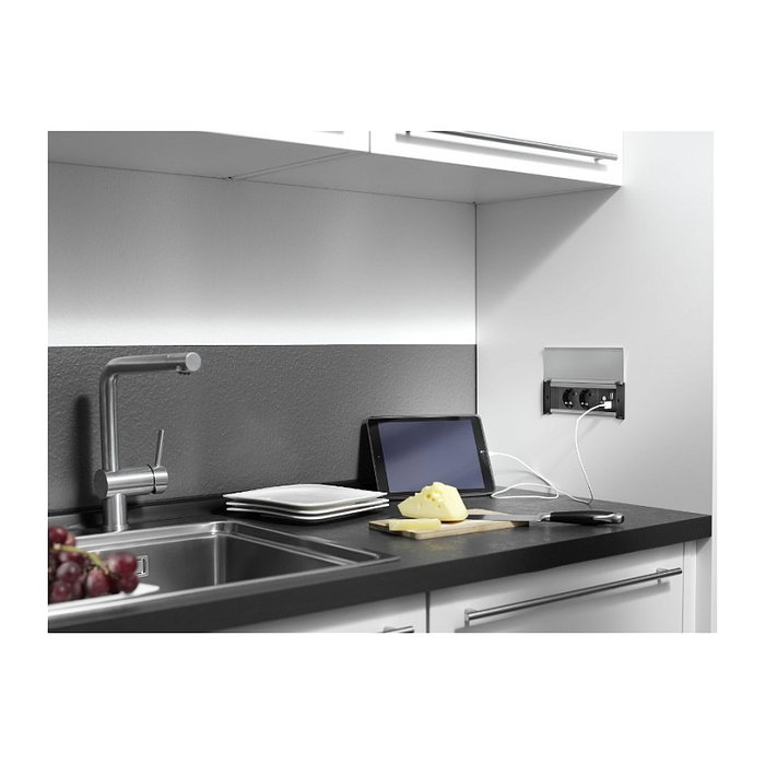 Bachmann 927.103 KAPSA Small Deckel Tapa para Enchufe AC Color Plata Material Aluminio AL-eloxiert Profundidad 204 mm
