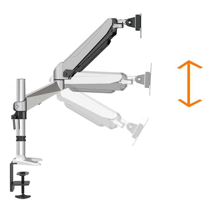 Digitus Soporte Monitor Individual 1 Pantalla hasta 32" 8kg Negro Plata