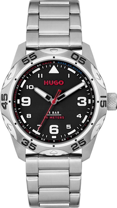 HUGO Reloj Analógico 1530332 Gris con Esfera Negra HUGO Reloj Analógico 1530332 Gris con Esfera Negra