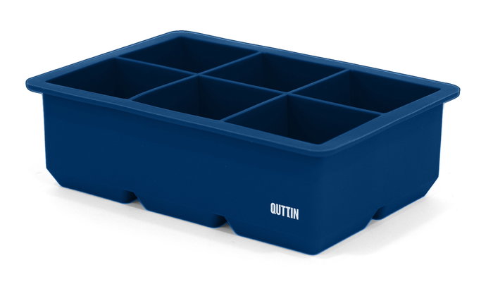 Inde Cubitera Flexible de Silicona para 6 Cubitos de Hielo Lua Quttin, 16.5x11.3x5 cm (24 Unidades)