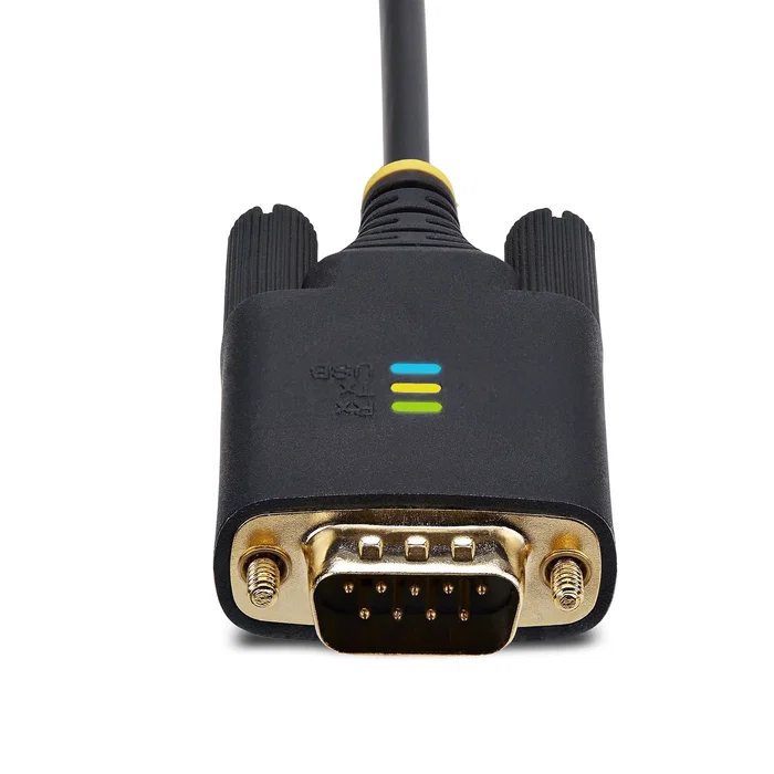 StarTech.com 1P3FFCB - Adaptador/Cable USB Tipo A a RS-232 Serie DB9 Macho de 1m, Compatible con Windows, macOS, ChromeOS, Linux, Negro