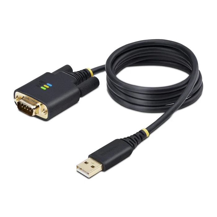 StarTech.com 1P3FFCB - Adaptador/Cable USB Tipo A a RS-232 Serie DB9 Macho de 1m, Compatible con Windows, macOS, ChromeOS, Linux, Negro