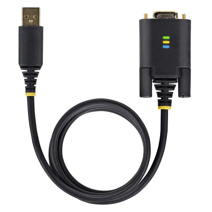 StarTech.com 1P3FFCB - Adaptador/Cable USB Tipo A a RS-232 Serie DB9 Macho de 1m, Compatible con Windows, macOS, ChromeOS, Linux, Negro