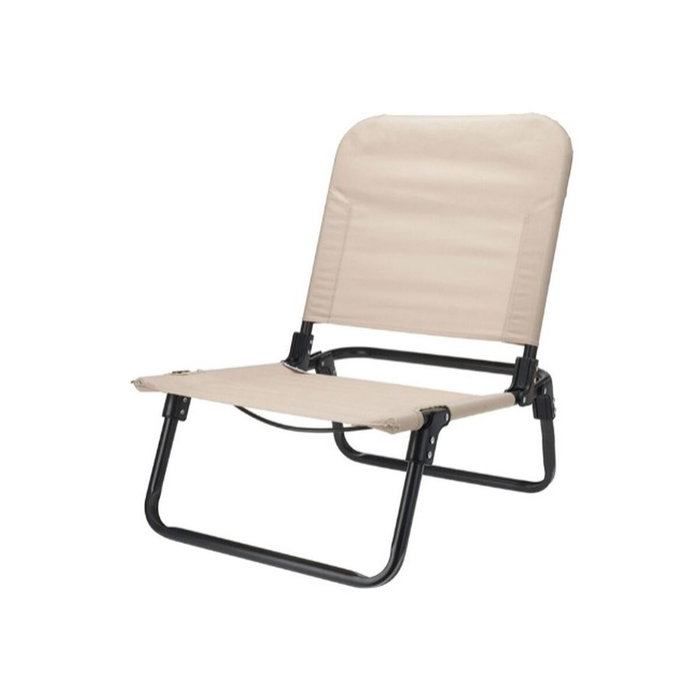 Redcliffs Silla de cámping plegable en crema y negro