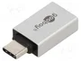 Goobay 56620 Adaptador USB C Macho a USB A Hembra, Plata