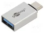 Goobay 56620 Adaptador USB C Macho a USB A Hembra, Plata