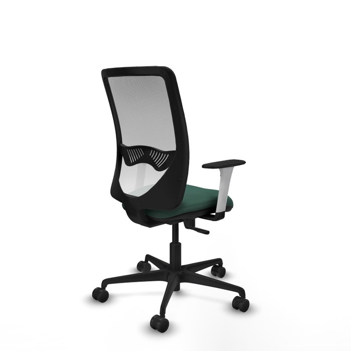 PIQUERAS Y CRESPO Silla de oficina Zulema con mecanismo Sincro Verde botella y Blanco PIQUERAS Y CRESPO Silla de oficina Zulema con mecanismo Sincro Verde botella y Blanco
