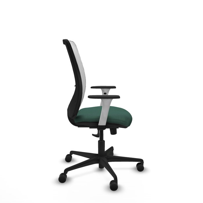 PIQUERAS Y CRESPO Silla de oficina Zulema con mecanismo Sincro Verde botella y Blanco PIQUERAS Y CRESPO Silla de oficina Zulema con mecanismo Sincro Verde botella y Blanco