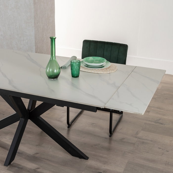 Ixia Mesa Extensible Blanco-Negro 170 x 90 x 76 cm