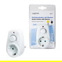 LogiLink PA0151 Regulador de Intensidad Dimerizable Montable para Euroenchufe, Control Giratorio, Blanco