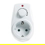LogiLink PA0151 Regulador de Intensidad Dimerizable Montable para Euroenchufe, Control Giratorio, Blanco