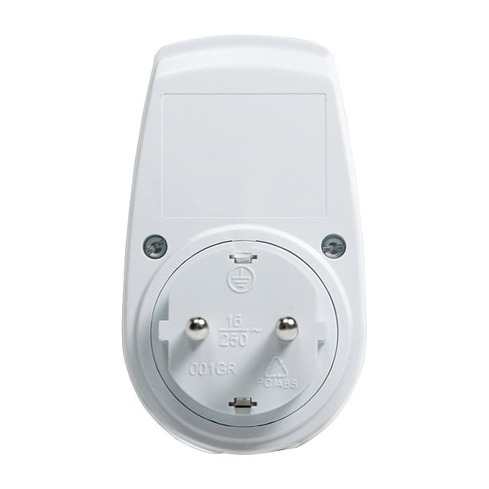 LogiLink PA0151 Regulador de Intensidad Dimerizable Montable para Euroenchufe, Control Giratorio, Blanco