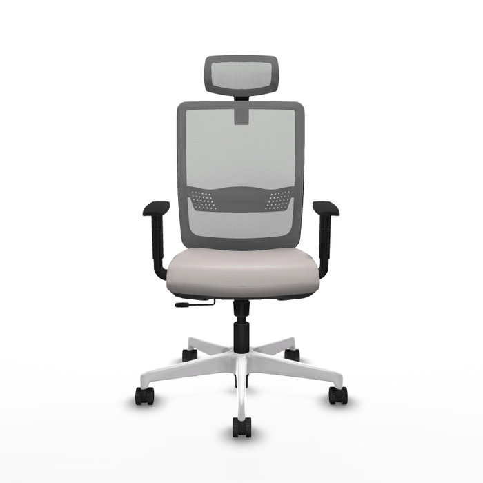 PIQUERAS Y CRESPO Silla de oficina Haches con mecanismo Sincro/Traslack, Blanco y Gris PIQUERAS Y CRESPO Silla de oficina Haches con mecanismo Sincro/Traslack, Blanco y Gris