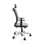 PIQUERAS Y CRESPO Silla de oficina Haches con mecanismo Sincro/Traslack, Blanco y Gris
