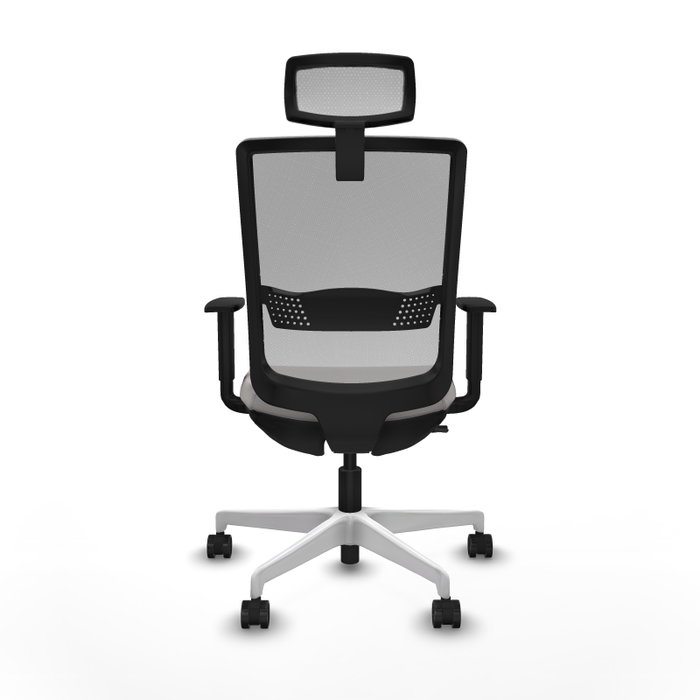 PIQUERAS Y CRESPO Silla de oficina Haches con mecanismo Sincro/Traslack, Blanco y Gris PIQUERAS Y CRESPO Silla de oficina Haches con mecanismo Sincro/Traslack, Blanco y Gris