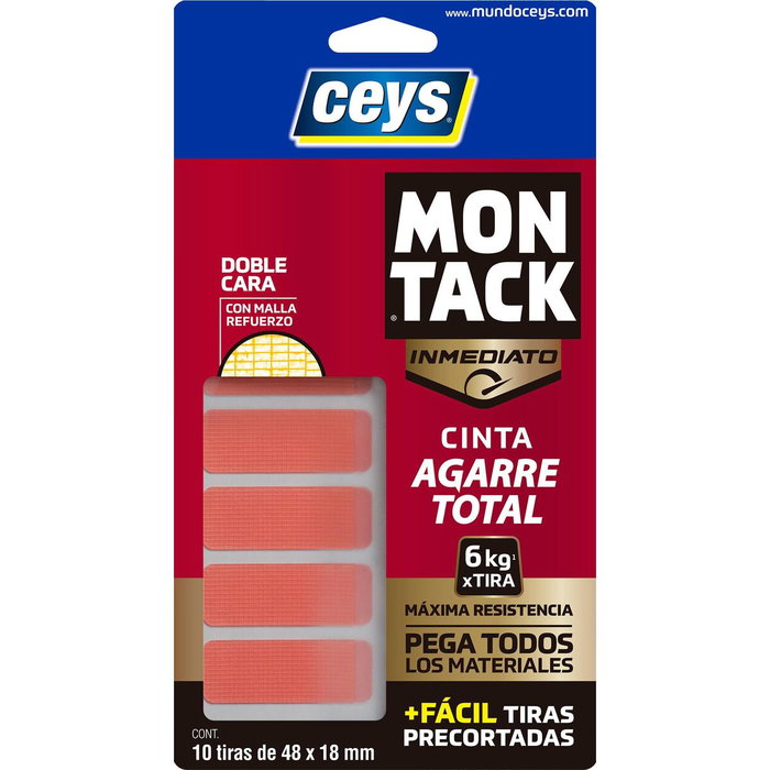 CEYS Montack Tiras de Montaje de Doble Cara 48x18mm CEYS Montack Tiras de Montaje de Doble Cara 48x18mm