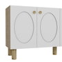 Hanah Home Consola Roble Zafiro, Blanco - 150 cm Ancho