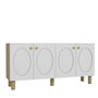 Hanah Home Consola Roble Zafiro, Blanco - 150 cm Ancho