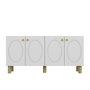 Hanah Home Consola Roble Zafiro, Blanco - 150 cm Ancho