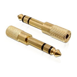DeLOCK 65361 Adaptador 3.5mm a 6.35mm Macho/Hembra Chapado en Oro