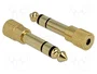 DeLOCK 65361 Adaptador 6,35 mm Macho a 3,5 mm Hembra Oro